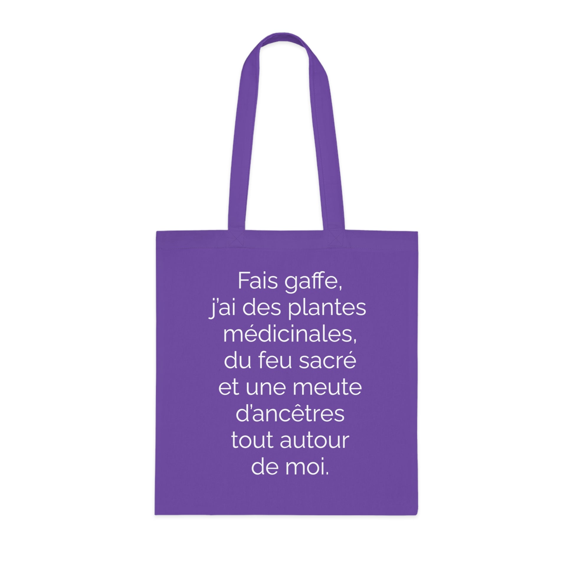 Tote Bag tissé - Fais gaffe! Plantes médicinale, feu sacré, ancêtres