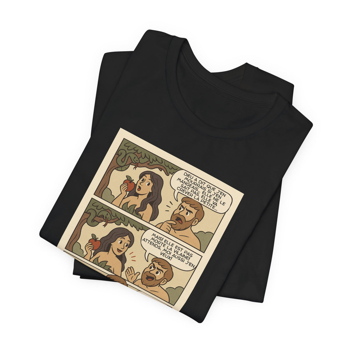 Unisex T-shirt - Retro Comics - Adam and Eve... Gaslighting is nothing new