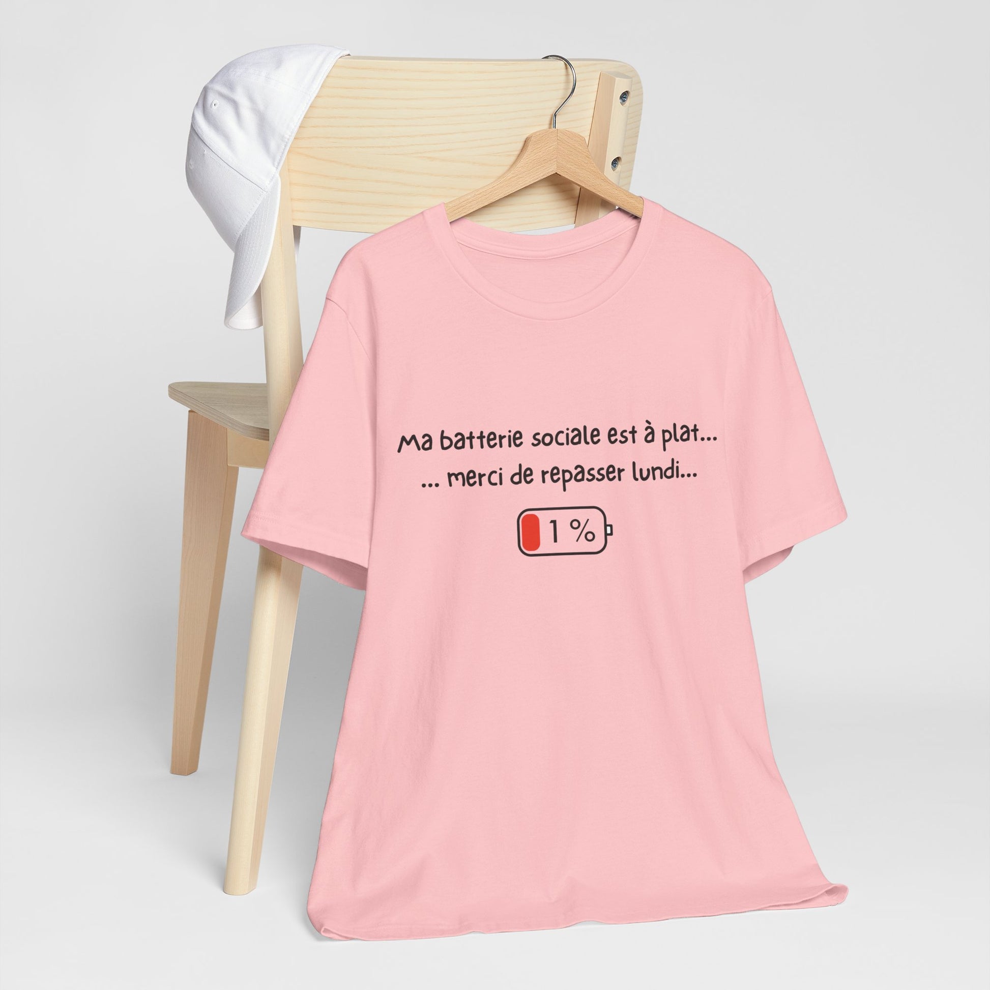 Unisex T-Shirt - Ma batterie sociale est à plat... merci de repasser lundi