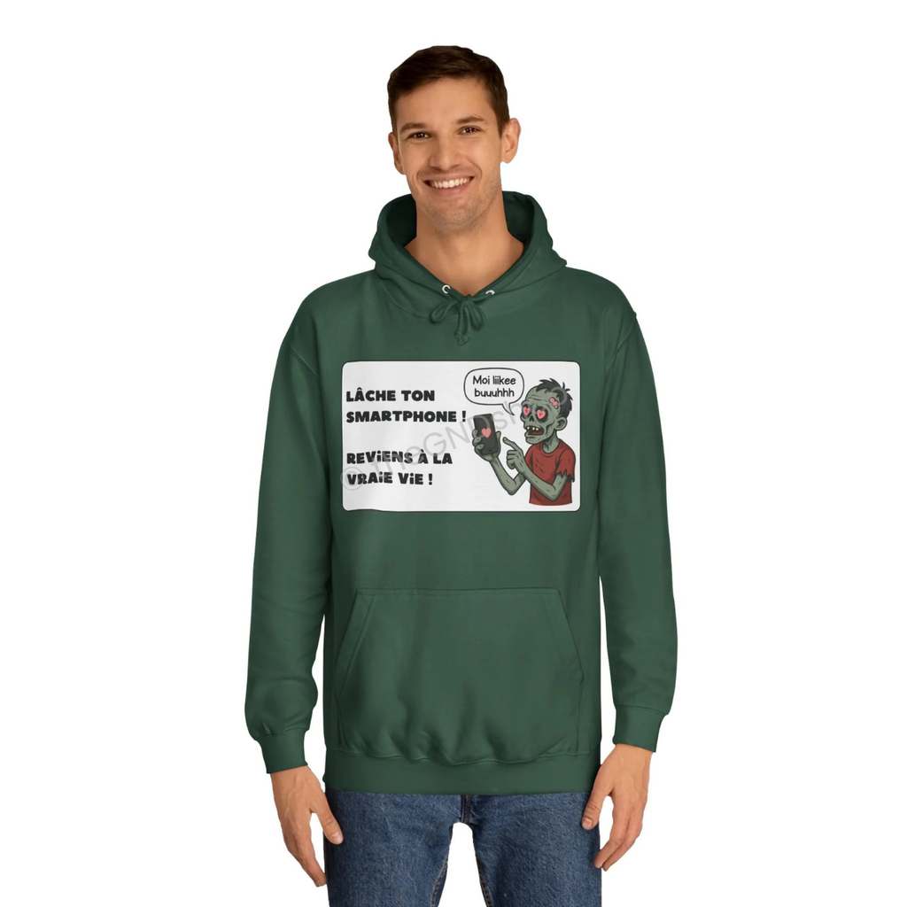 Unisex Hoodie - Zombie - Lâche ton smartphone