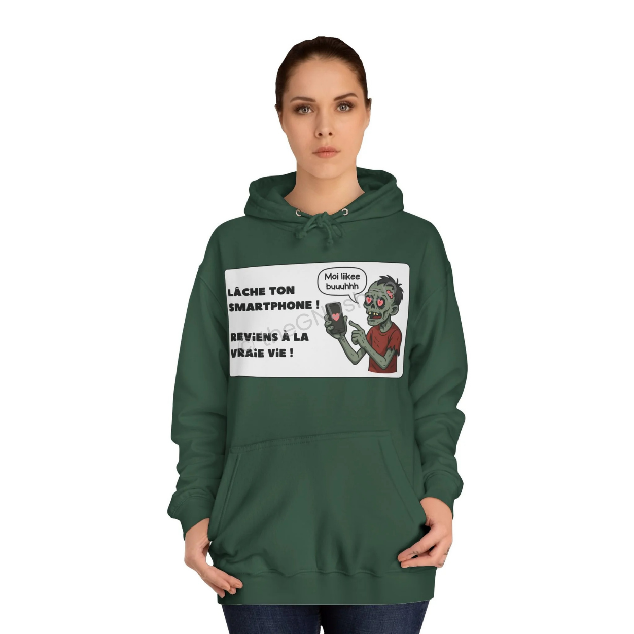 Unisex Hoodie - Zombie - Lâche ton smartphone