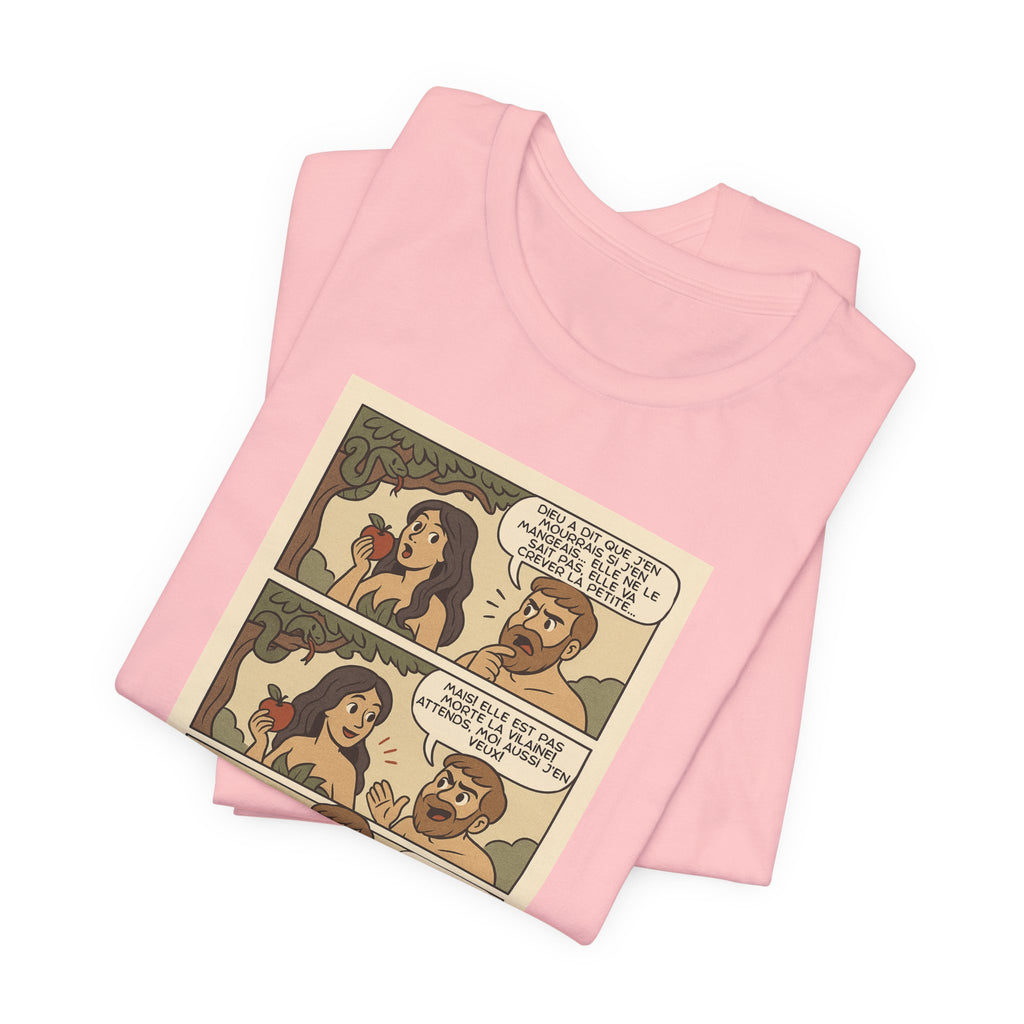 Unisex T-shirt - Retro Comics - Adam and Eve... Gaslighting is nothing new