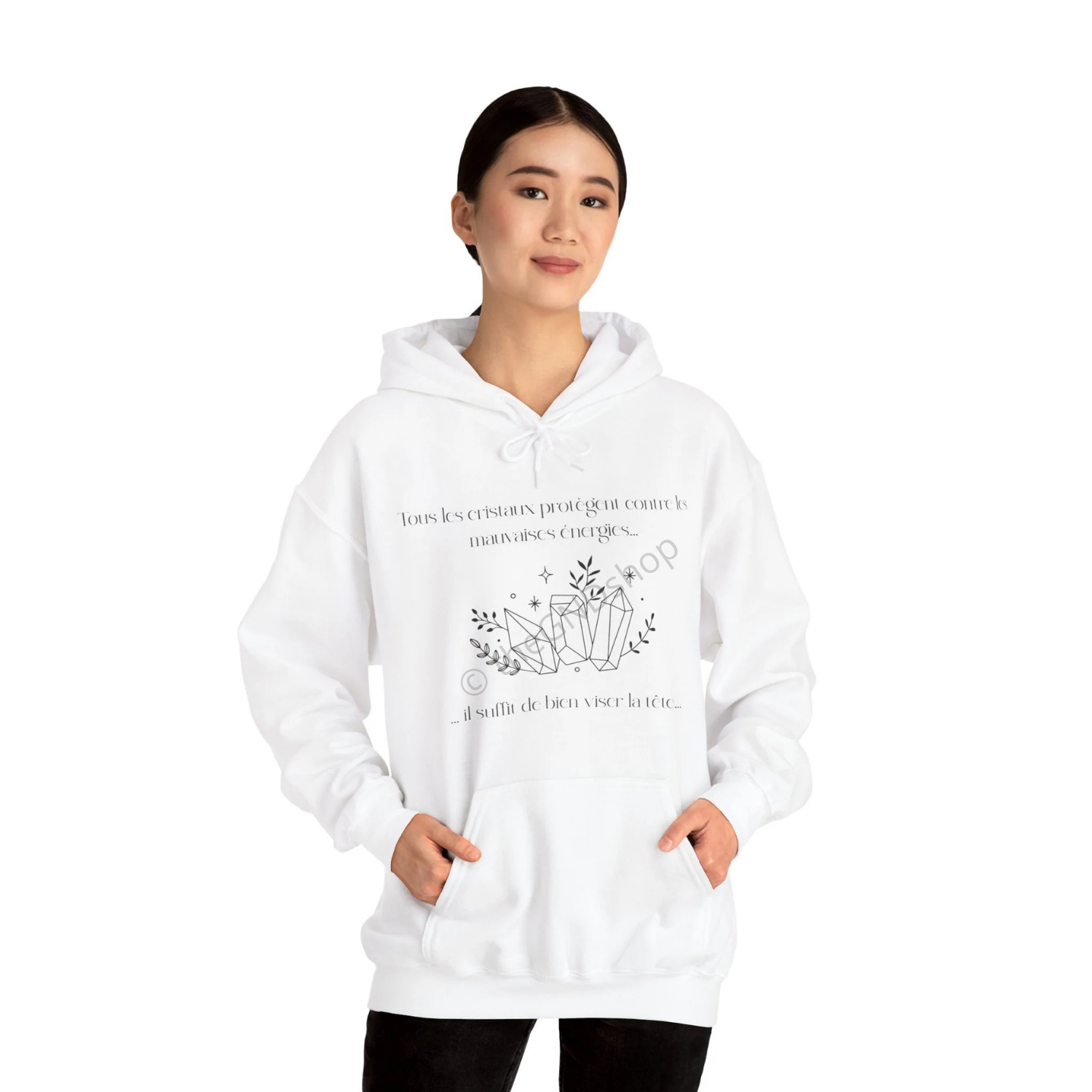 Hoodie Unisex - Tous les cristaux protègent contre les mauvaises énergies