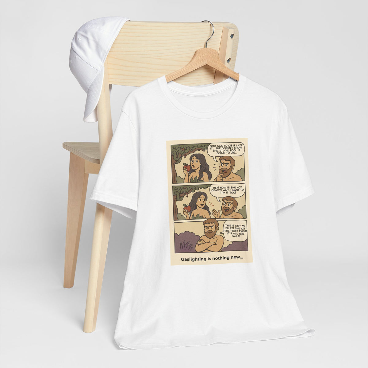 T-shirt - Adam & Eve... Gaslighting is nothing new