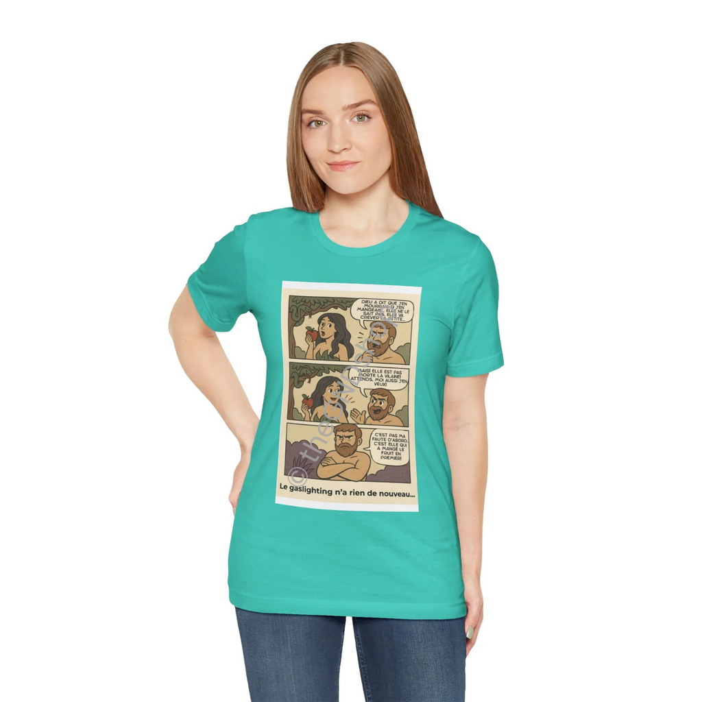 T-shirt Unisex - BD Rétro - Adam et Eve... Le gaslighting n'a rien de nouveau