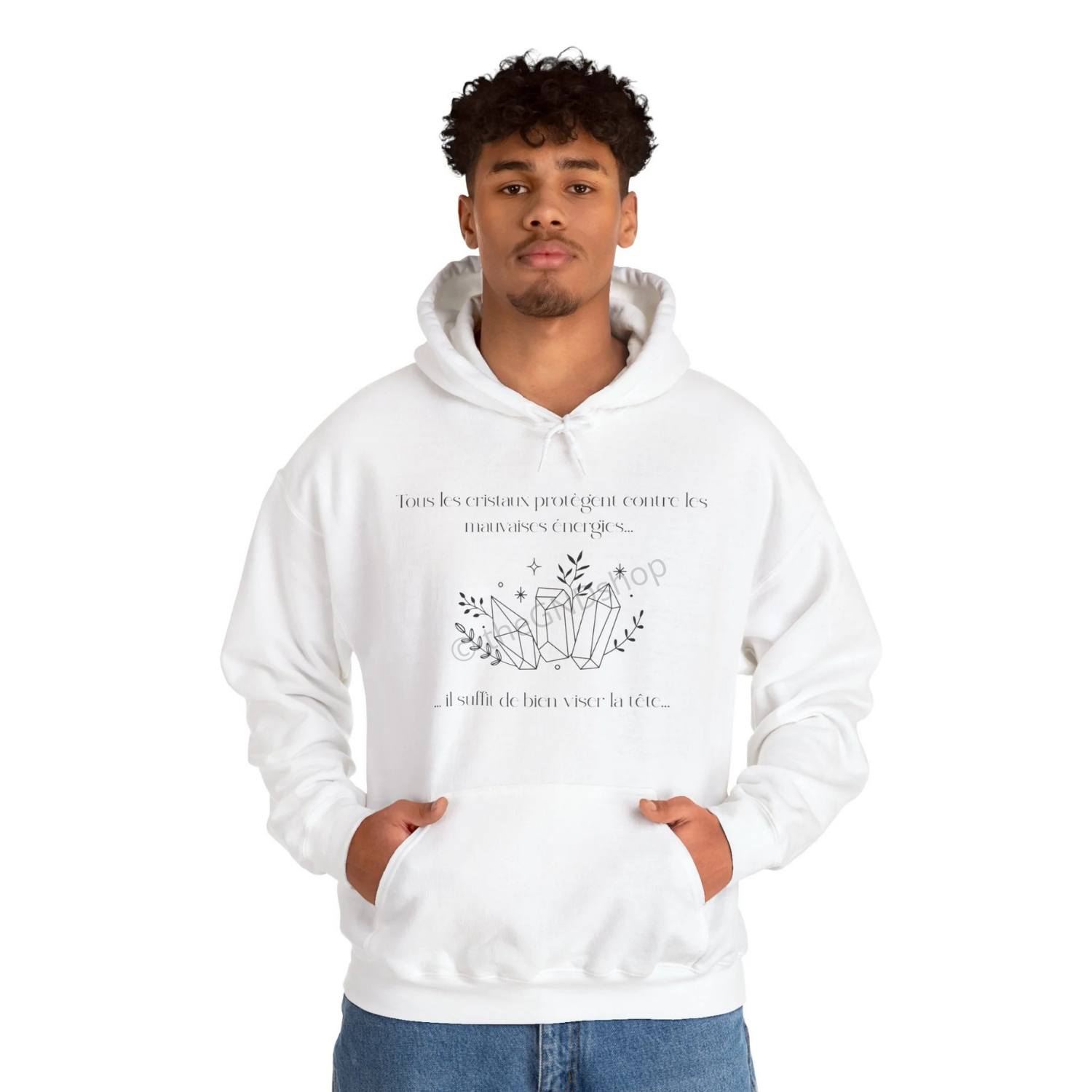 Hoodie Unisex - Tous les cristaux protègent contre les mauvaises énergies