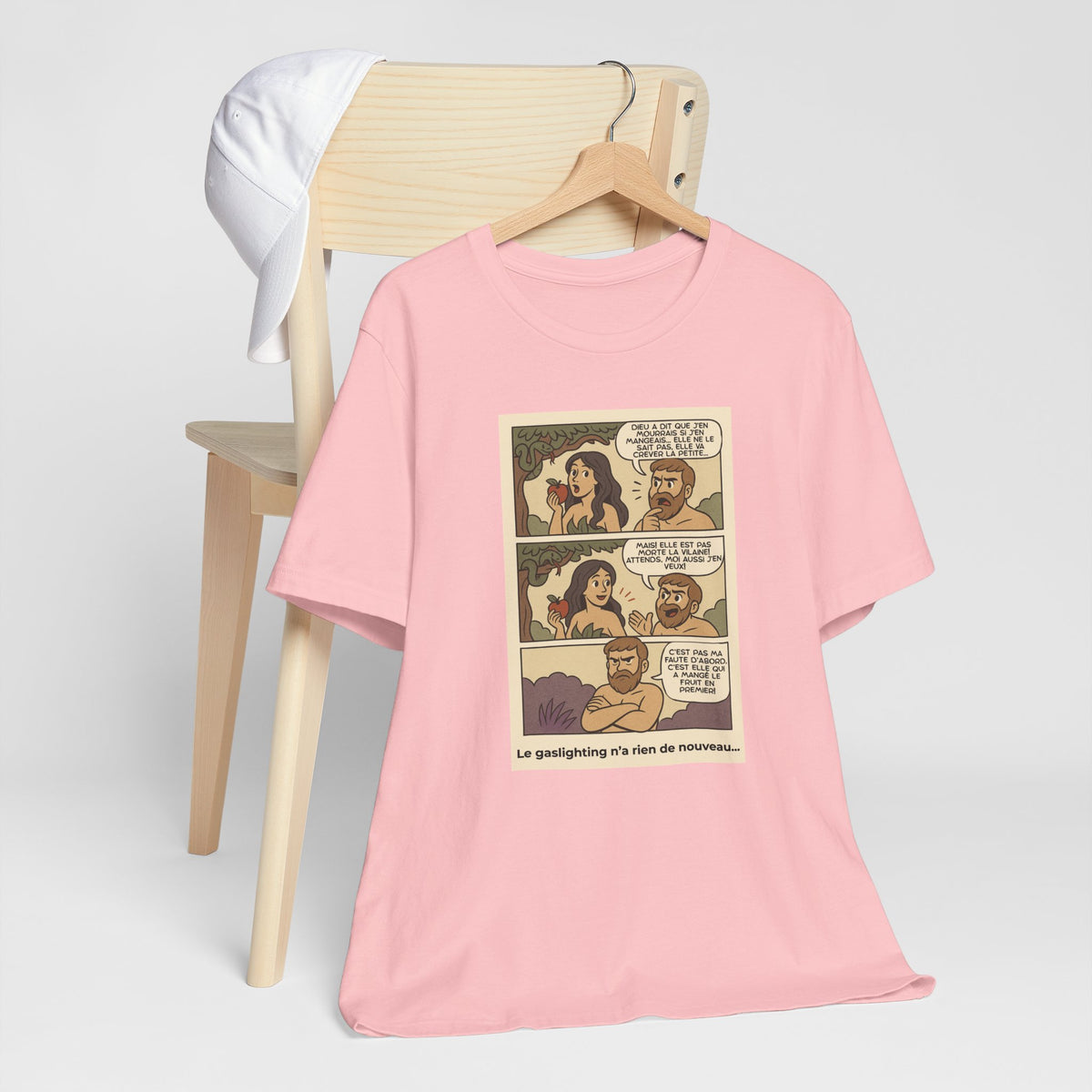 Unisex T-shirt - Retro Comics - Adam and Eve... Gaslighting is nothing new