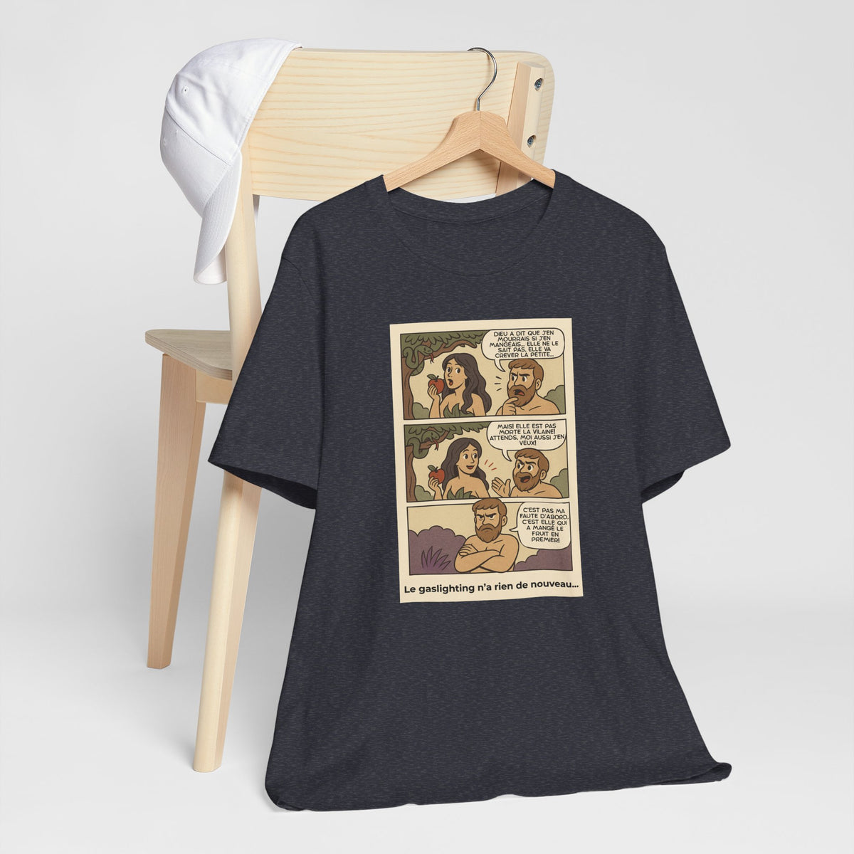 Unisex T-shirt - Retro Comics - Adam and Eve... Gaslighting is nothing new