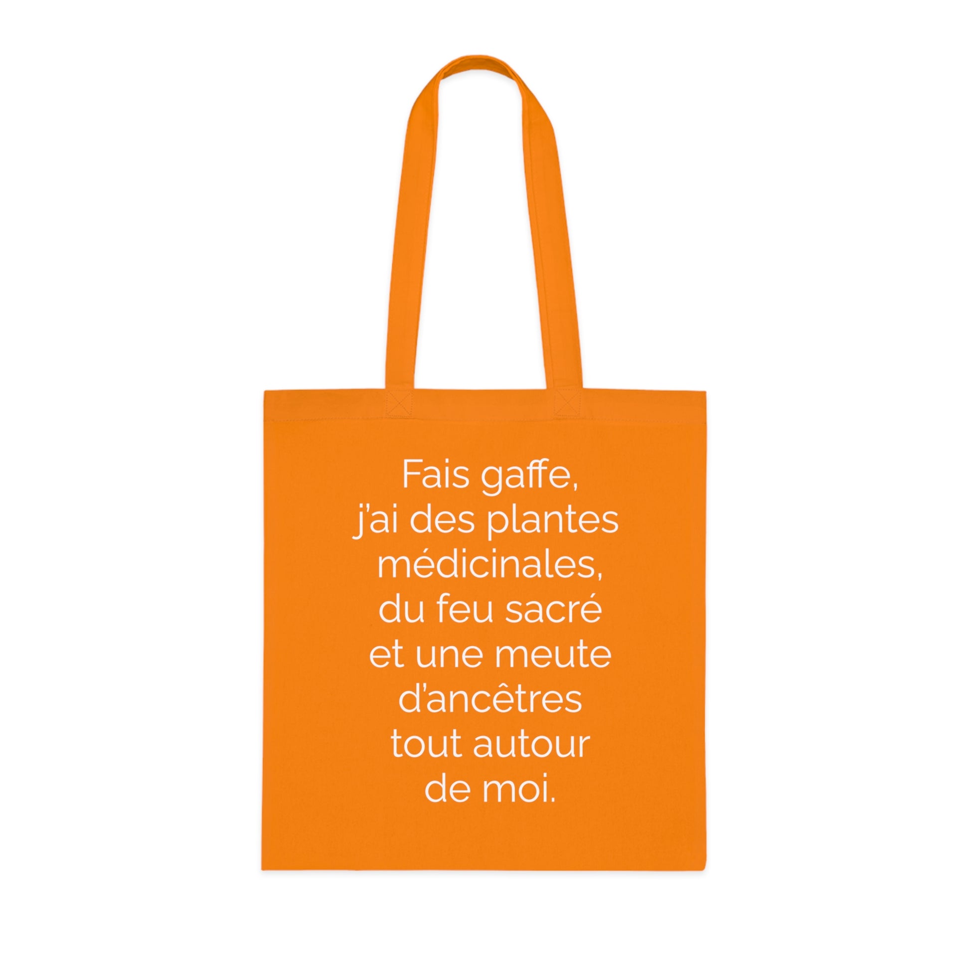 Tote Bag tissé - Fais gaffe! Plantes médicinale, feu sacré, ancêtres