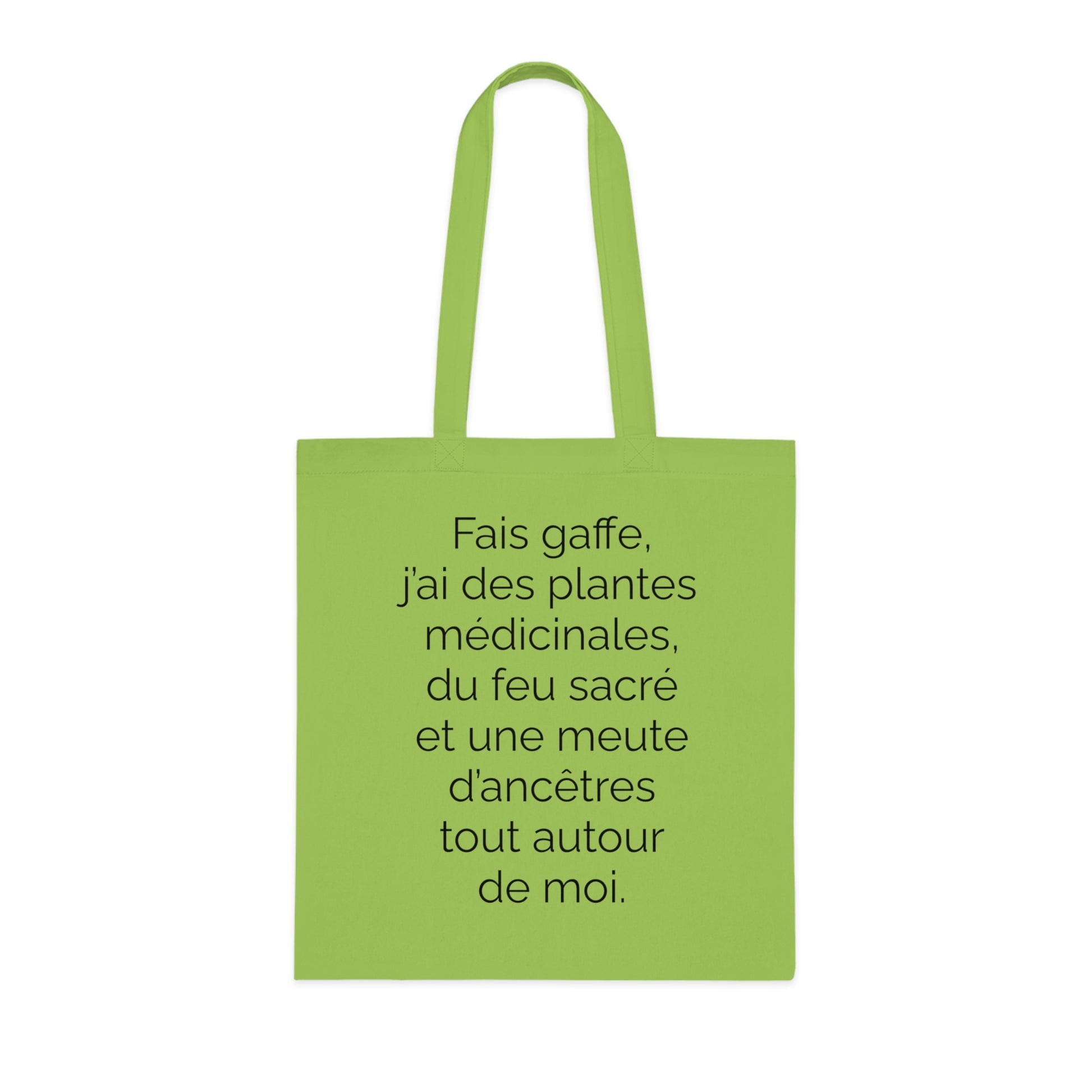 Tote Bag tissé - Fais gaffe! Plantes médicinale, feu sacré, ancêtres
