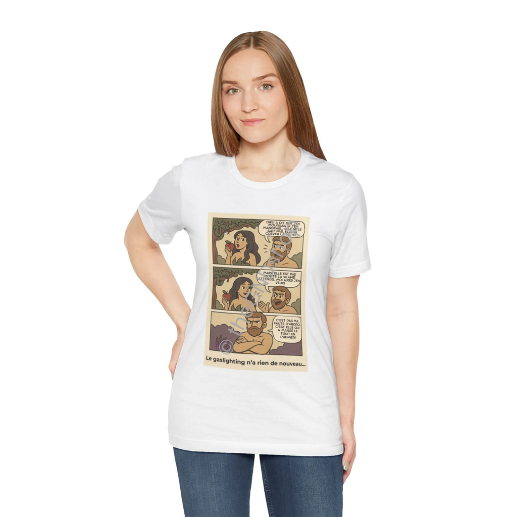 T-shirt Unisex - BD Rétro - Adam et Eve... Le gaslighting n'a rien de nouveau