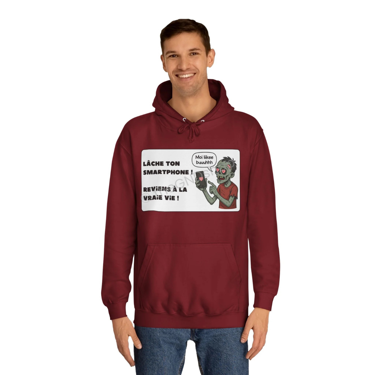 Unisex Hoodie - Zombie - Lâche ton smartphone