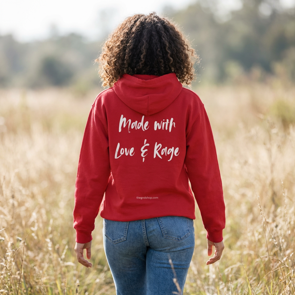 Full-zip hoodie - Made With Love & Rage - The GND Shop
