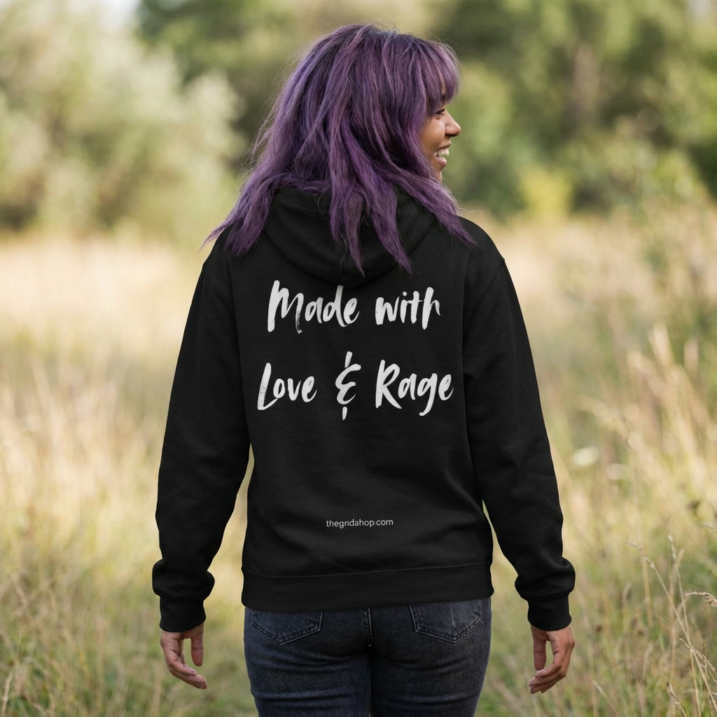 Full-zip hoodie - Made With Love & Rage - The GND Shop