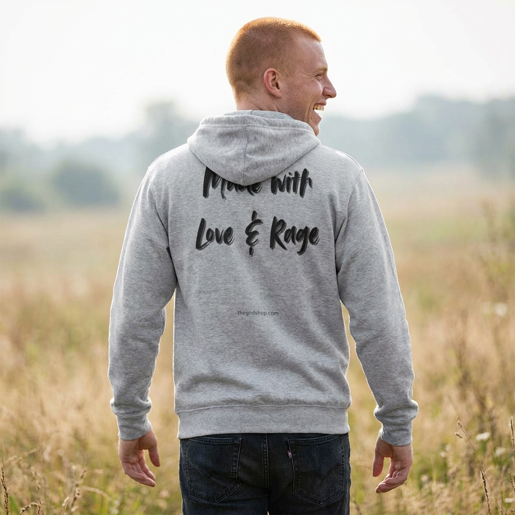 'Made With Love & Rage' Full-Zip Hoodie