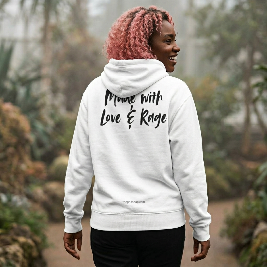 'Made With Love & Rage' Full-Zip Hoodie