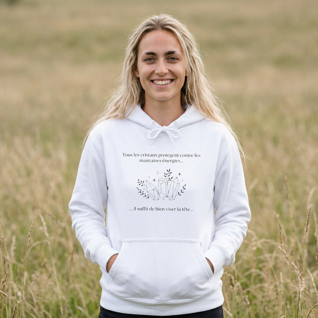Hoodie - All the crystals protect against bad energies