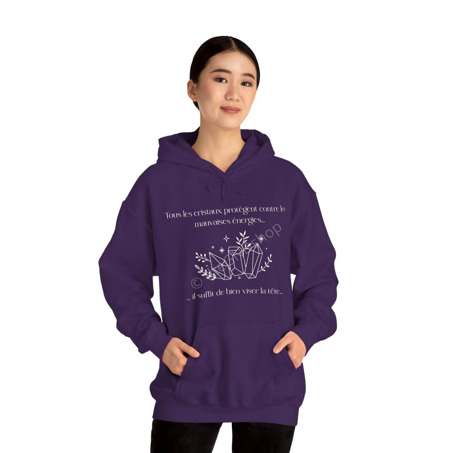 Hoodie Unisex - Tous les cristaux protègent contre les mauvaises énergies