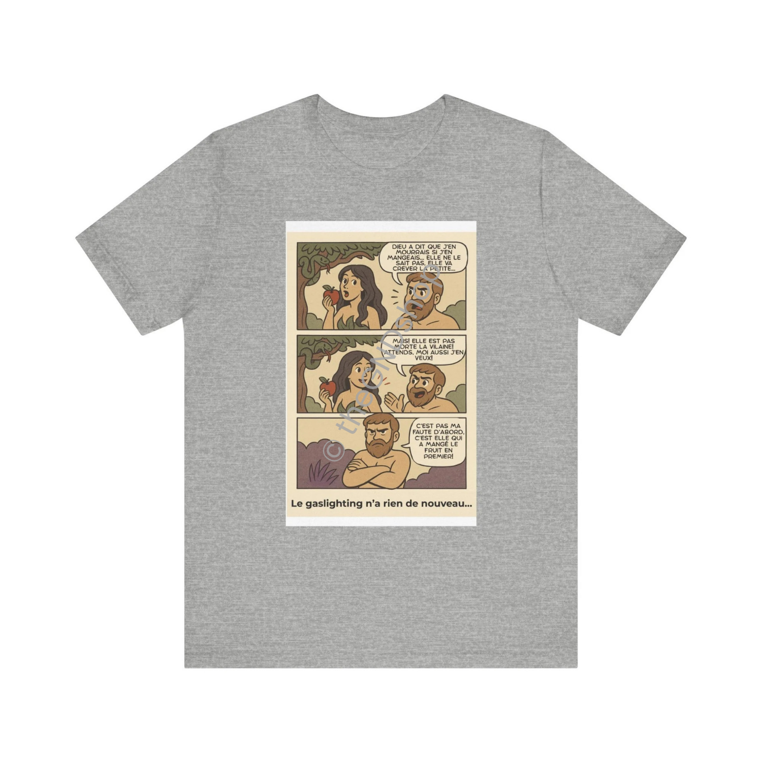 T-shirt Unisex - BD Rétro - Adam et Eve... Le gaslighting n'a rien de nouveau