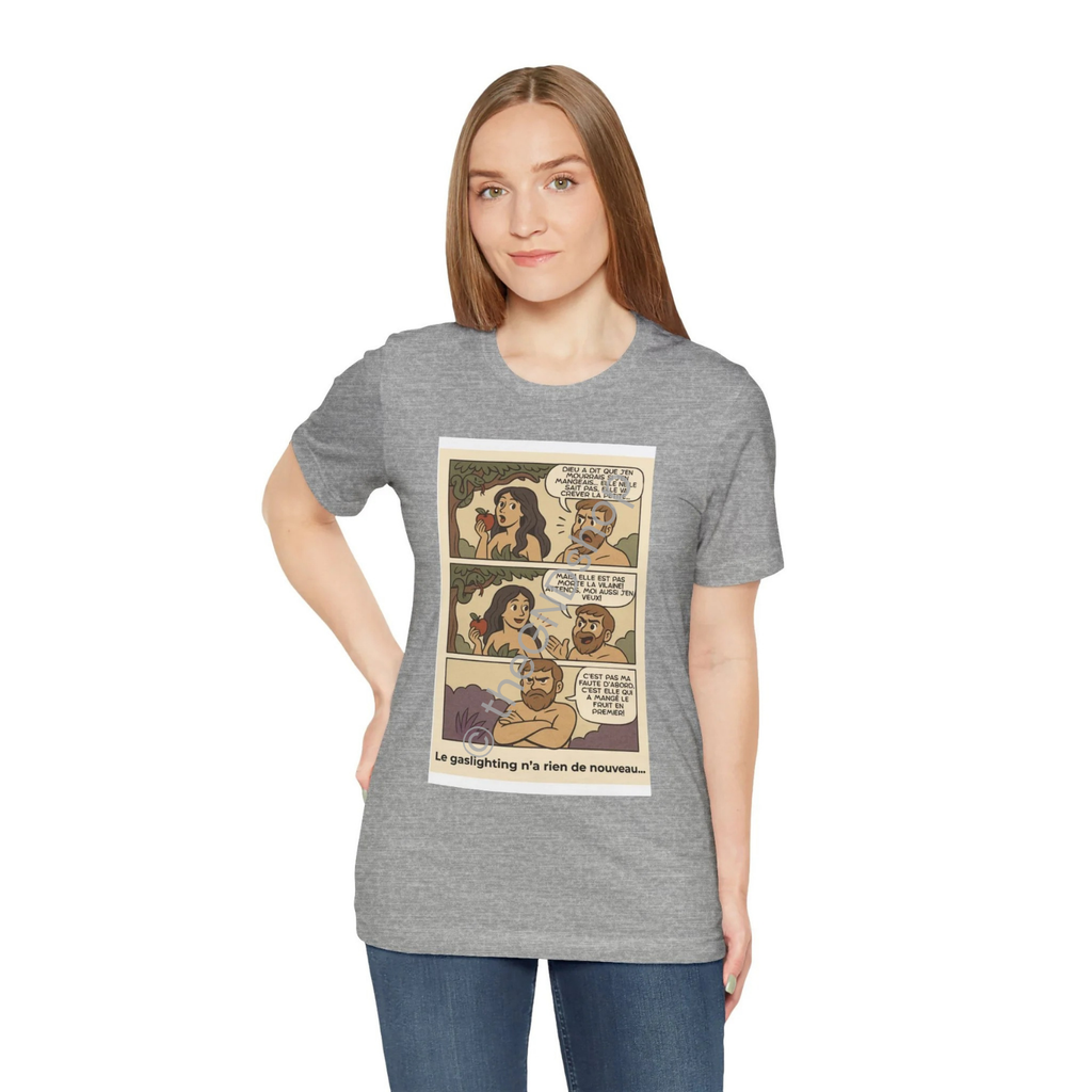 T-shirt Unisex - BD Rétro - Adam et Eve... Le gaslighting n'a rien de nouveau
