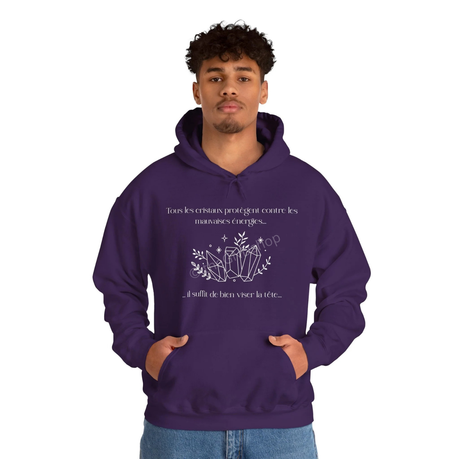 Hoodie Unisex - Tous les cristaux protègent contre les mauvaises énergies
