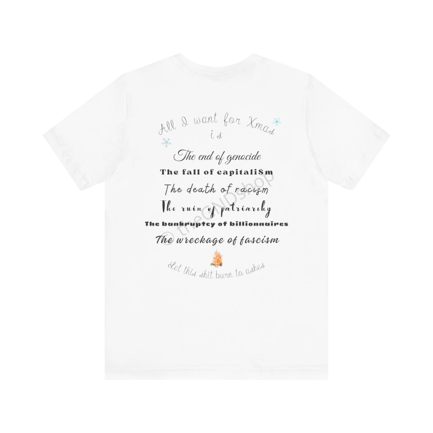 T-shirt Unisex - All I want for Xmas - Édition Révolutionnaire