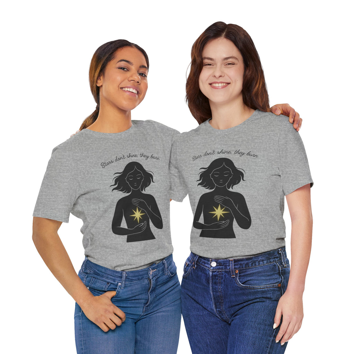T-shirt - Stars don't shine they burn