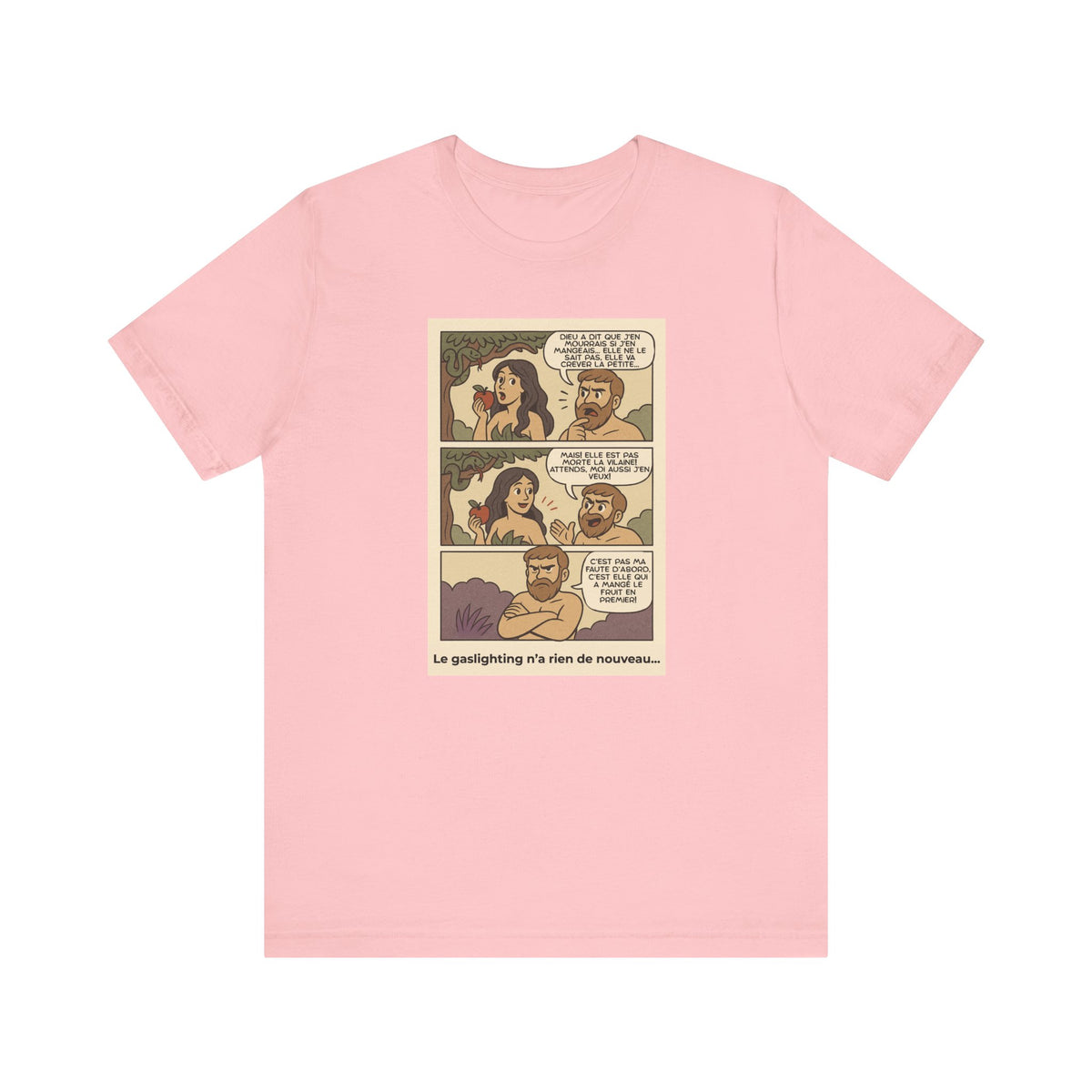 Unisex T-shirt - Retro Comics - Adam and Eve... Gaslighting is nothing new