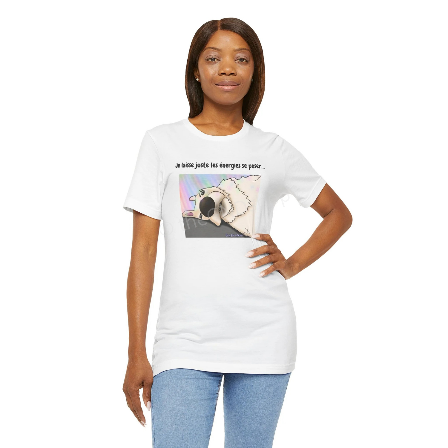 T-shirt Unisex - Sassy Pup Collection - Je laisse juste les énergies se poser...