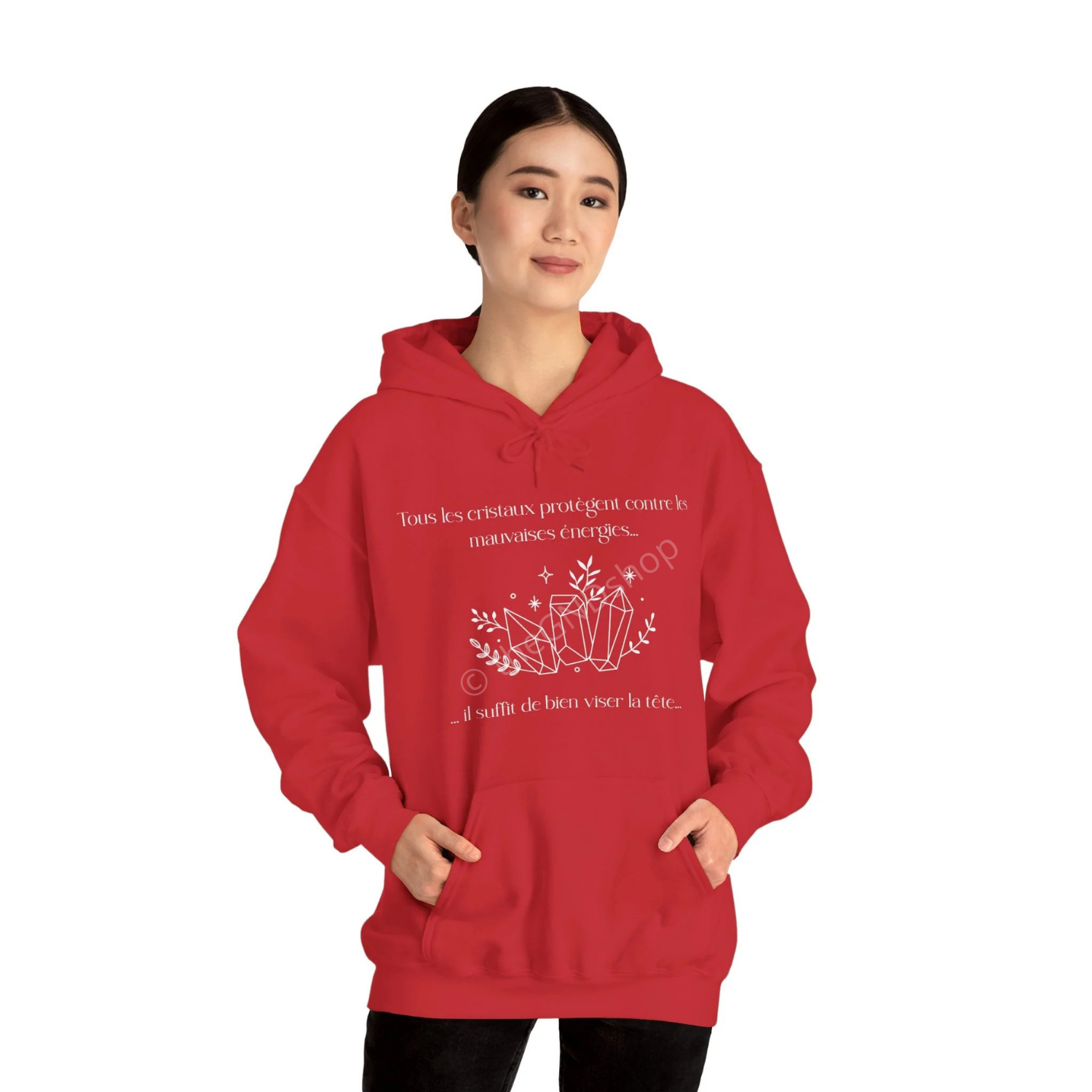 Hoodie Unisex - Tous les cristaux protègent contre les mauvaises énergies