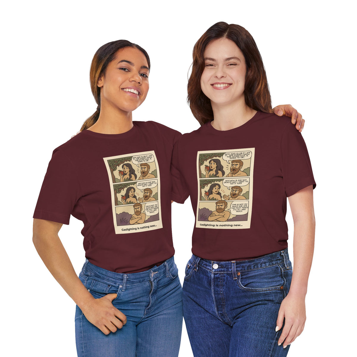T-shirt - Adam & Eve... Gaslighting is nothing new