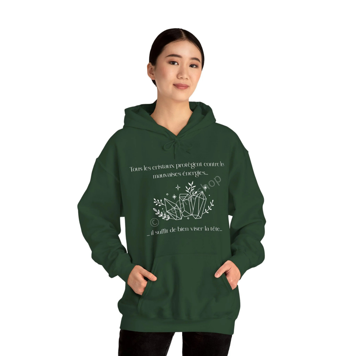 Hoodie Unisex - Tous les cristaux protègent contre les mauvaises énergies