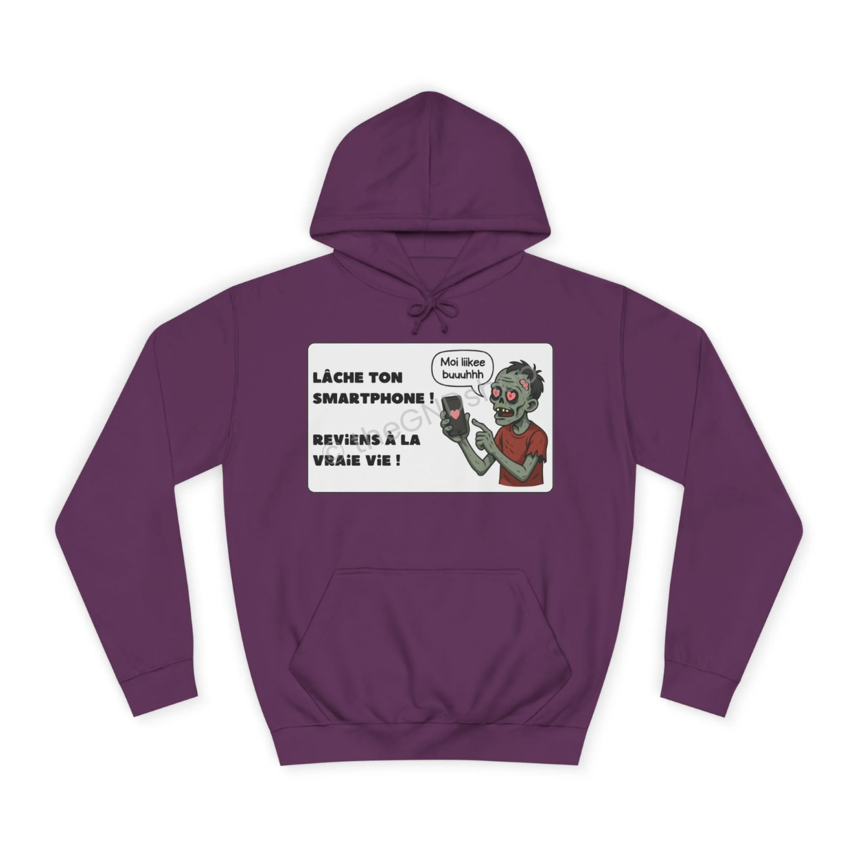 Unisex Hoodie - Zombie - Lâche ton smartphone