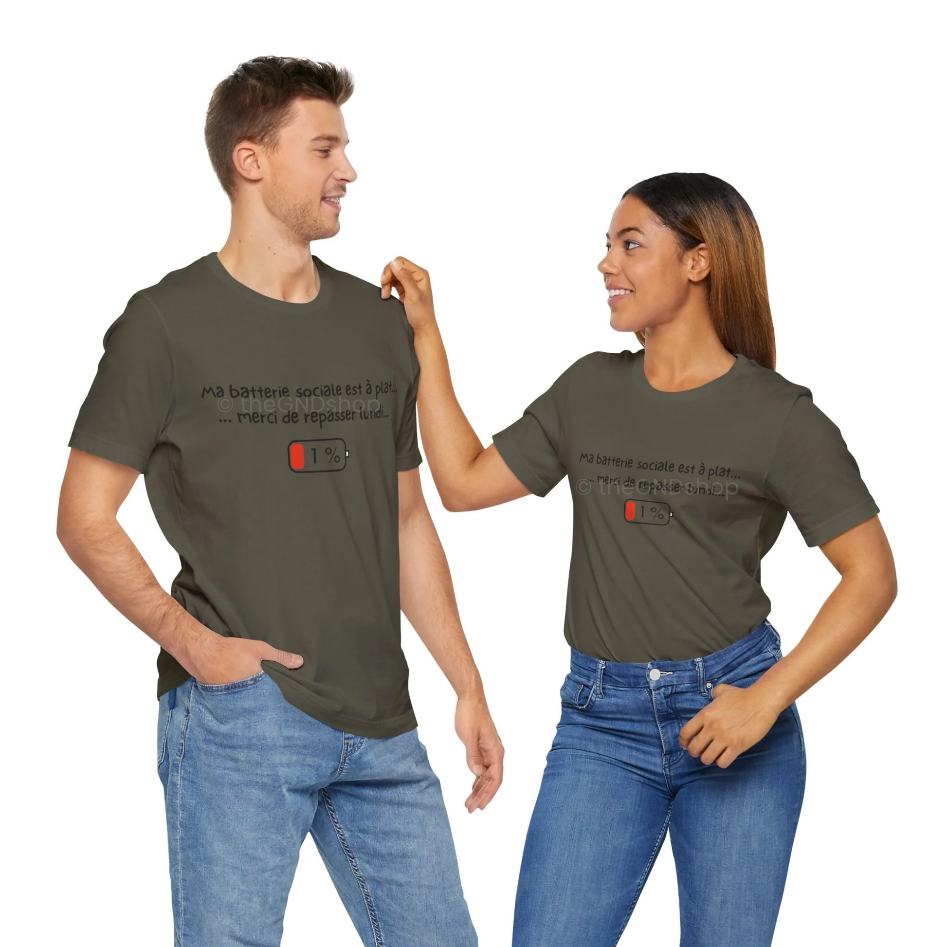 Unisex T-Shirt - Ma batterie sociale est à plat... merci de repasser lundi