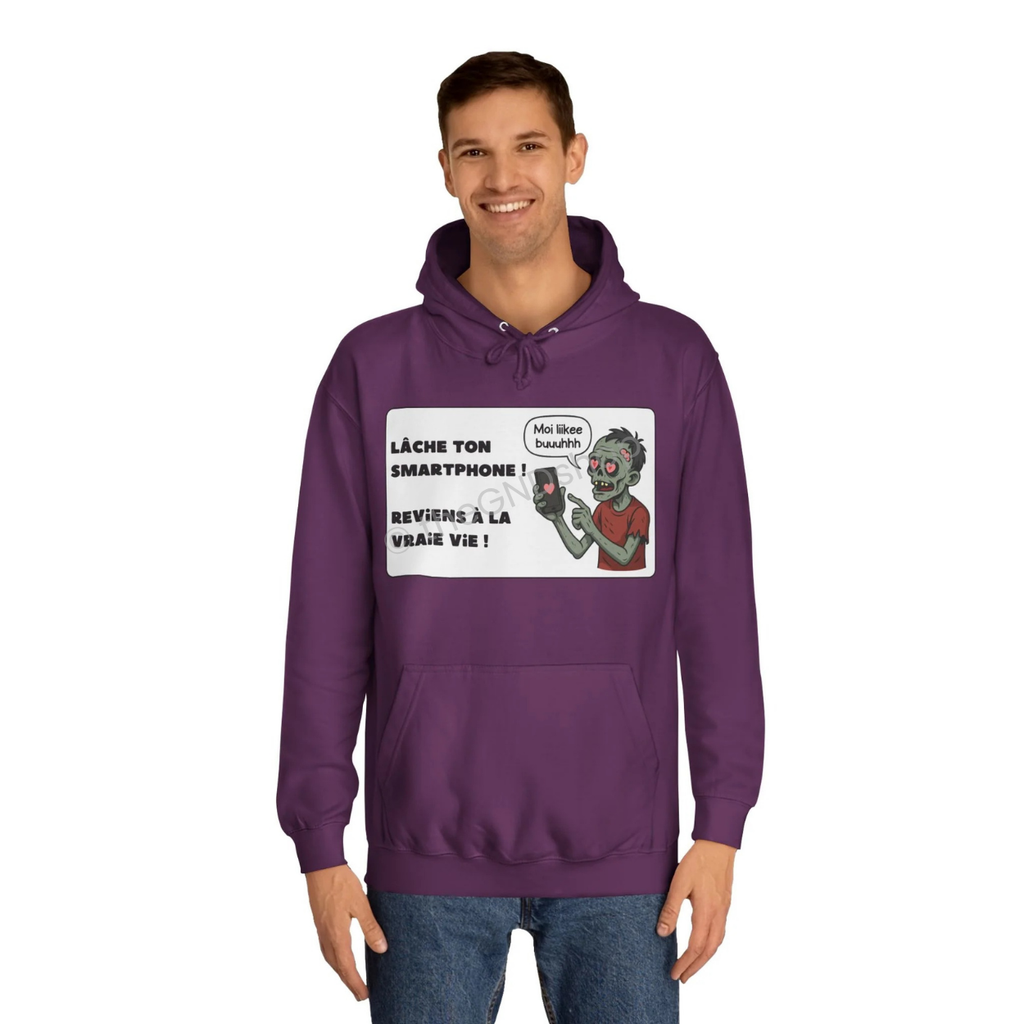 Unisex Hoodie - Zombie - Lâche ton smartphone