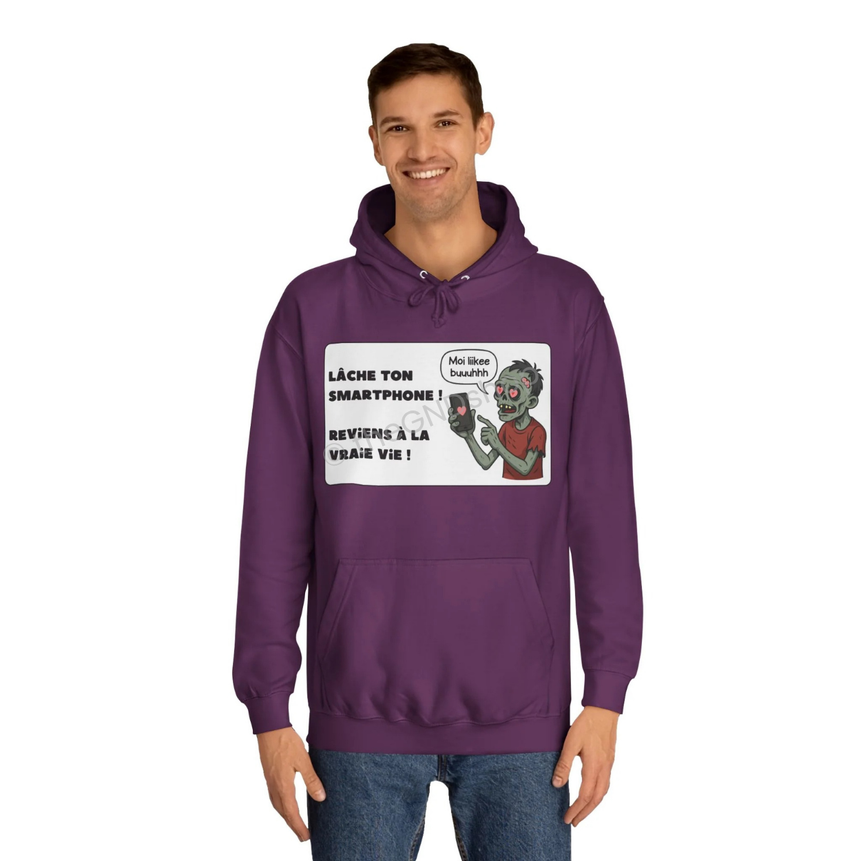 Unisex Hoodie - Zombie - Lâche ton smartphone