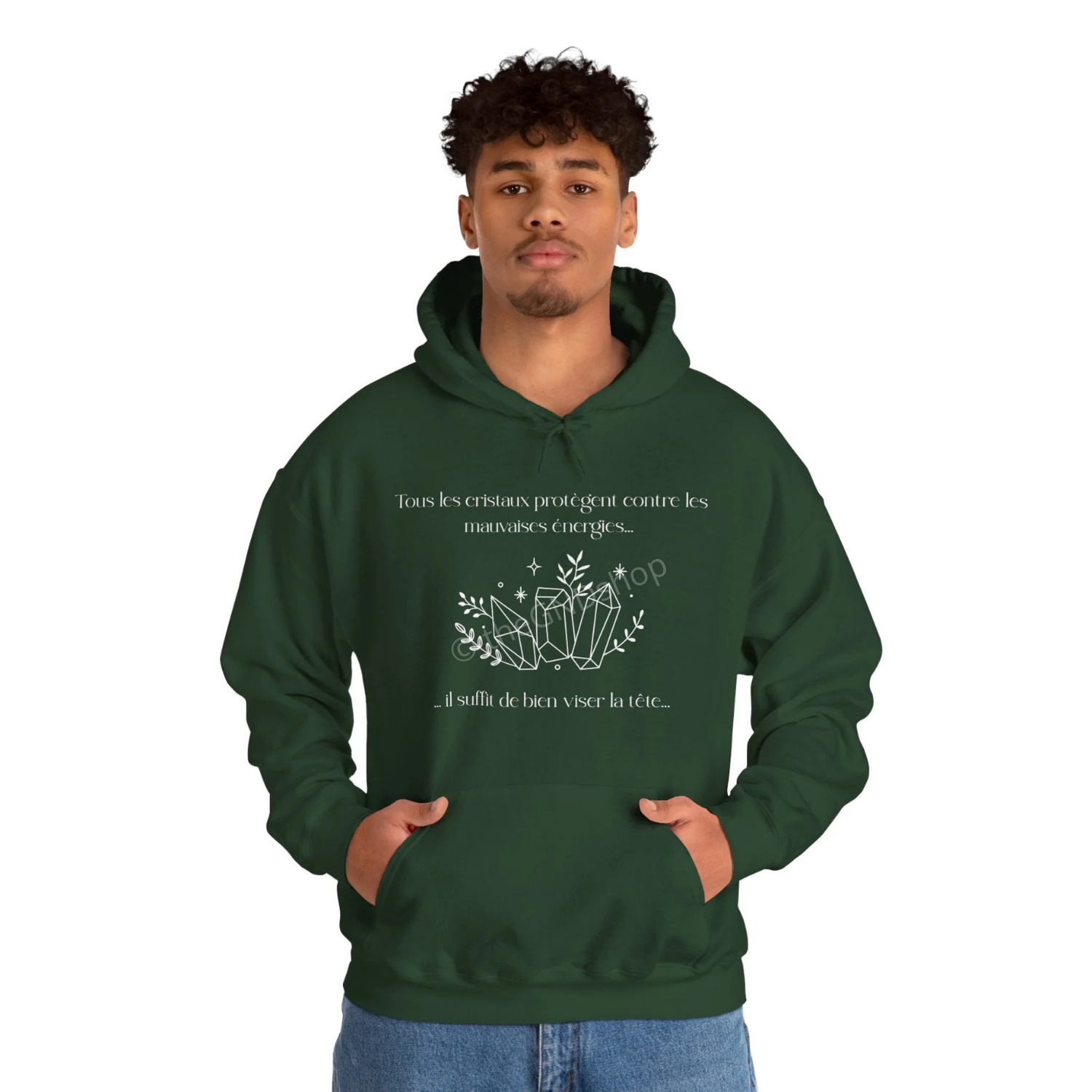 Hoodie Unisex - Tous les cristaux protègent contre les mauvaises énergies