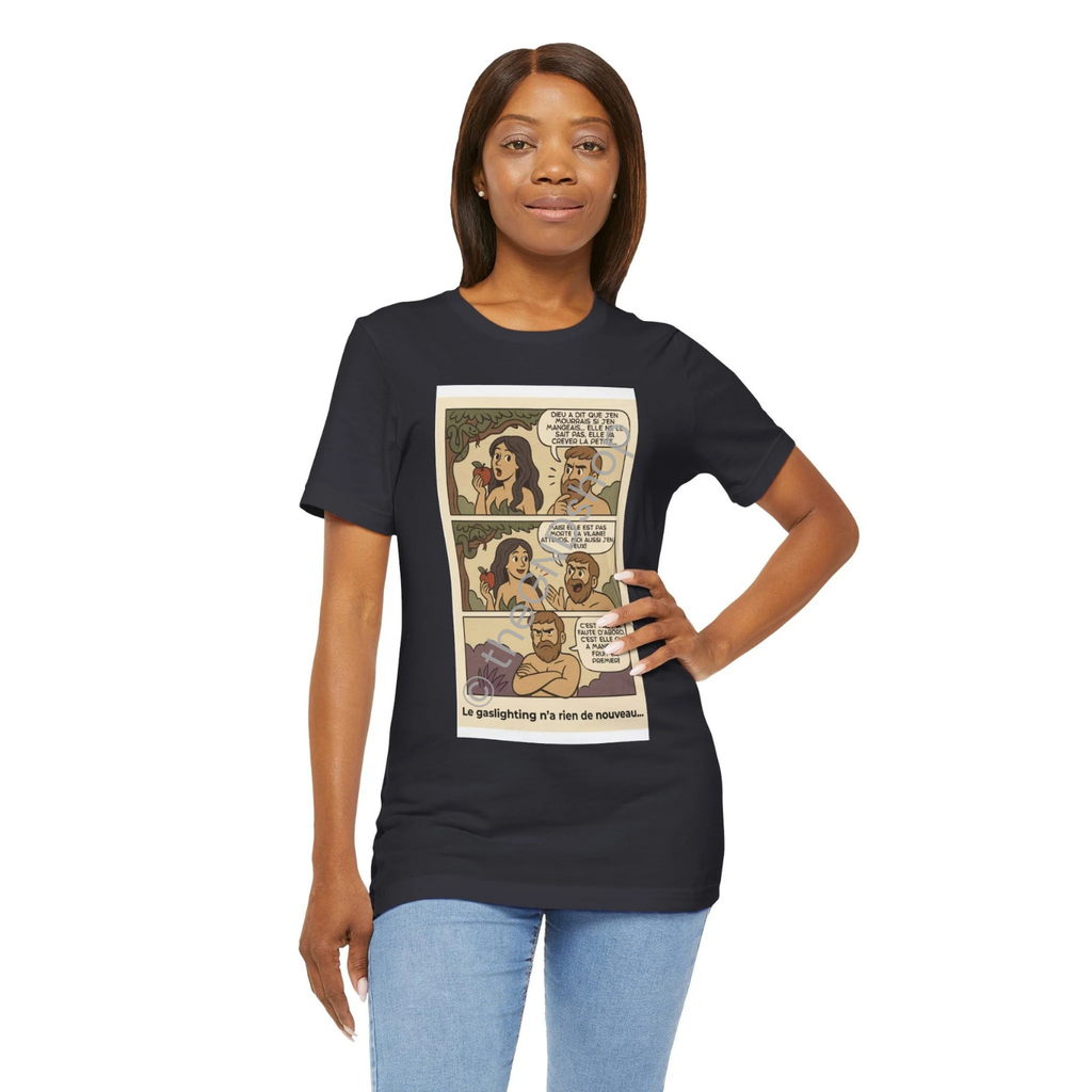 T-shirt Unisex - BD Rétro - Adam et Eve... Le gaslighting n'a rien de nouveau