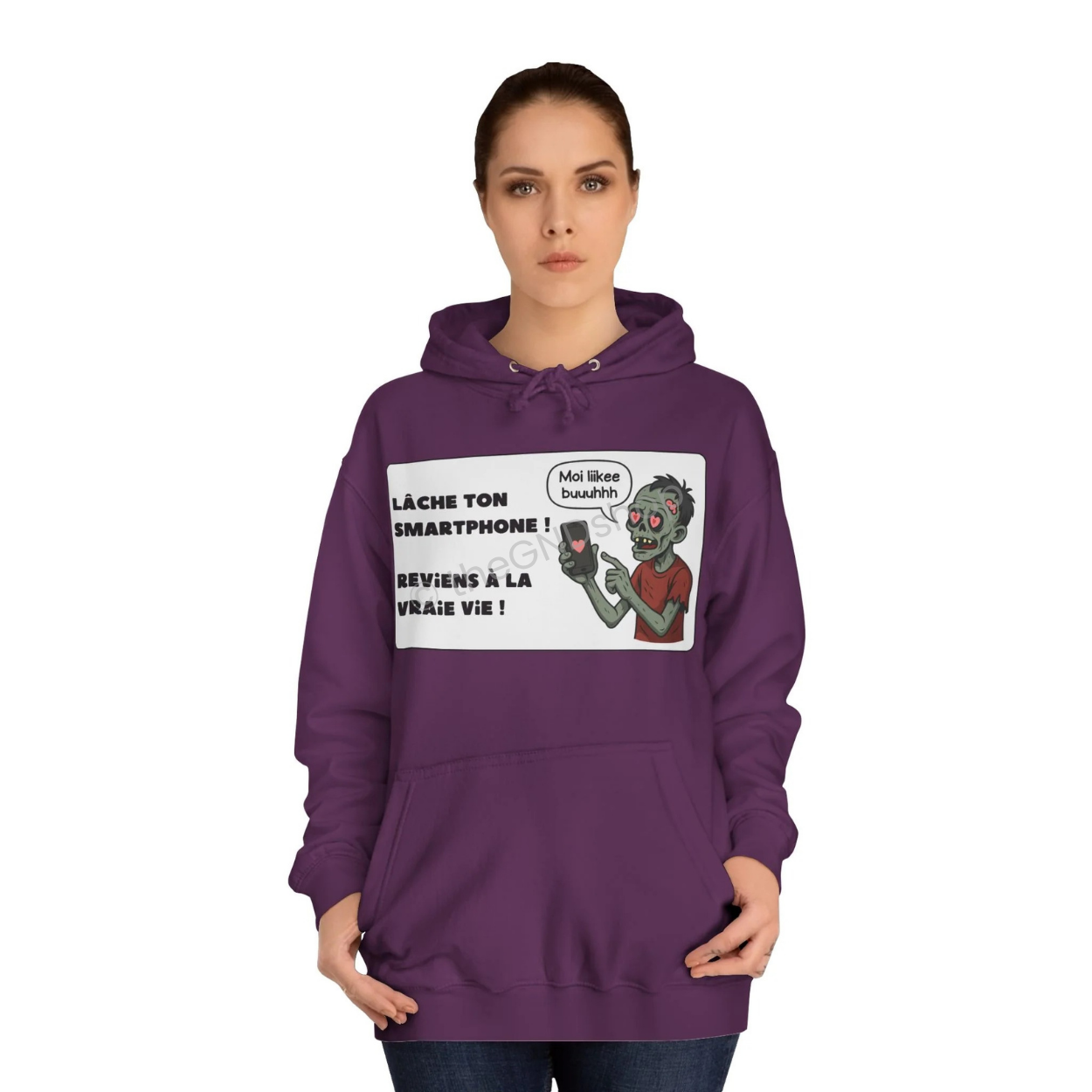 Unisex Hoodie - Zombie - Lâche ton smartphone