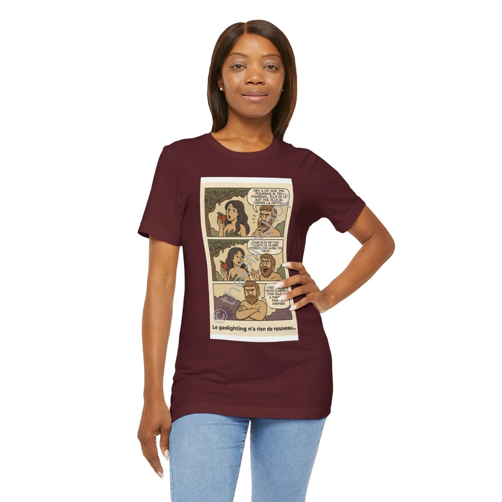 T-shirt Unisex - BD Rétro - Adam et Eve... Le gaslighting n'a rien de nouveau