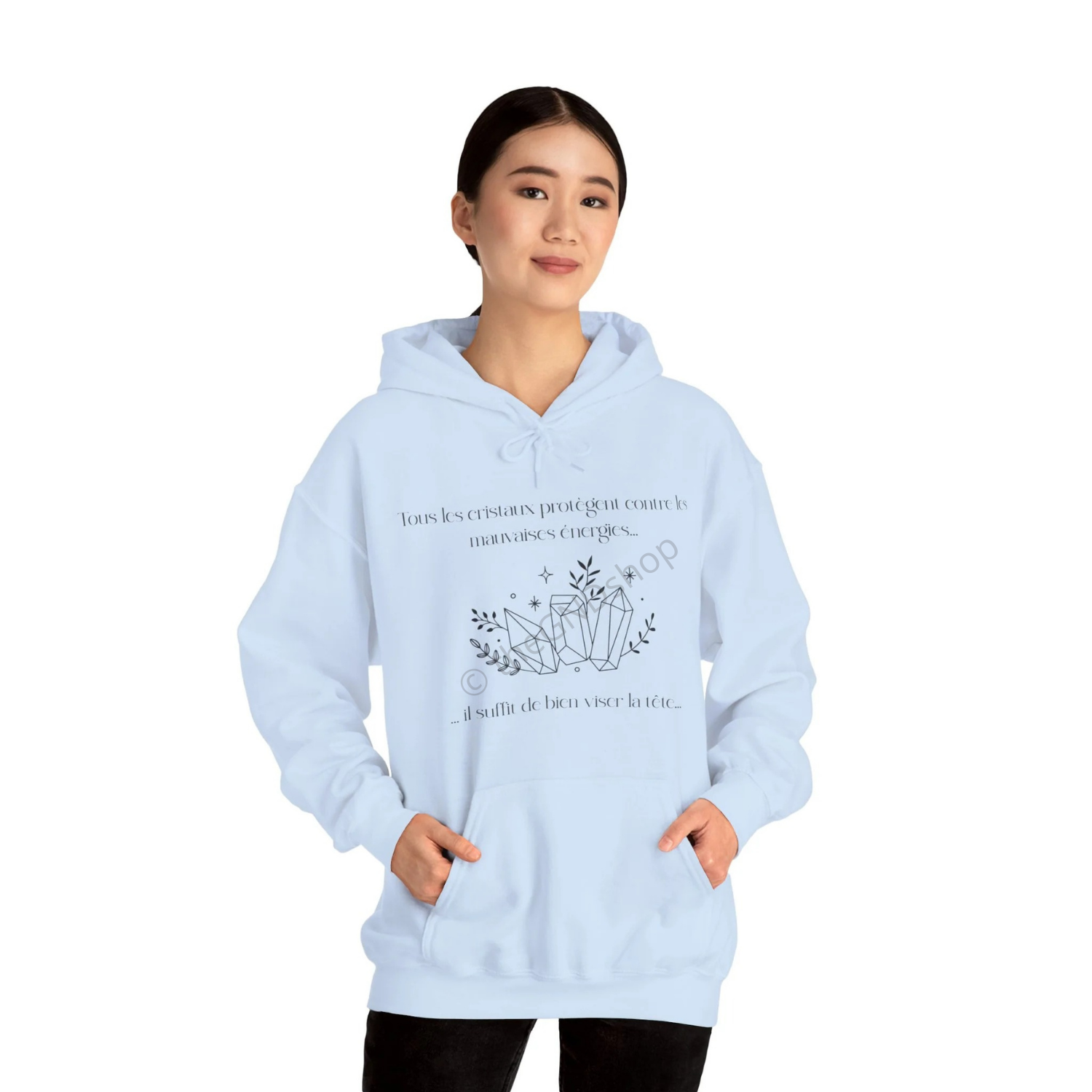 Hoodie Unisex - Tous les cristaux protègent contre les mauvaises énergies