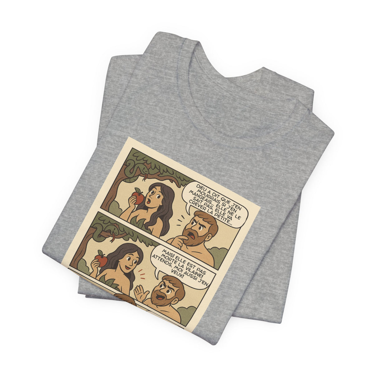 Unisex T-shirt - Retro Comics - Adam and Eve... Gaslighting is nothing new