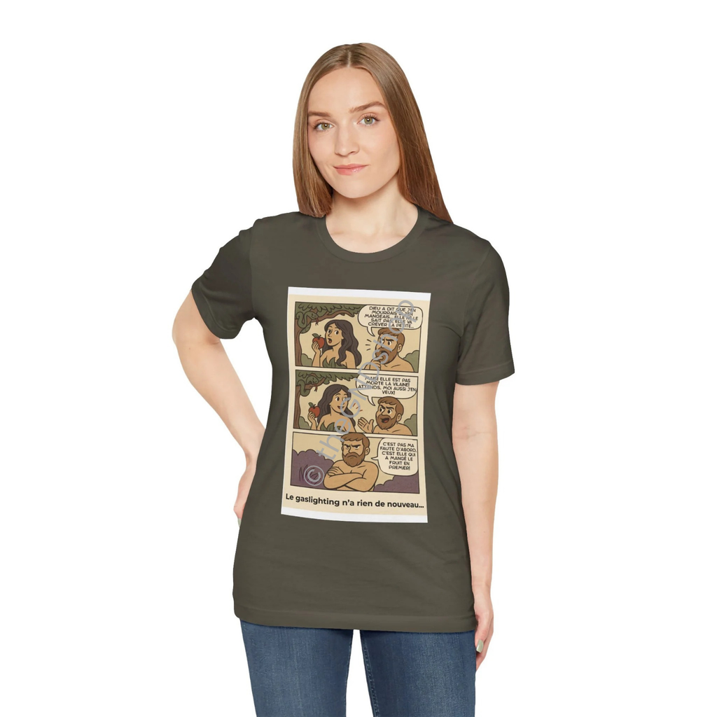 T-shirt Unisex - BD Rétro - Adam et Eve... Le gaslighting n'a rien de nouveau