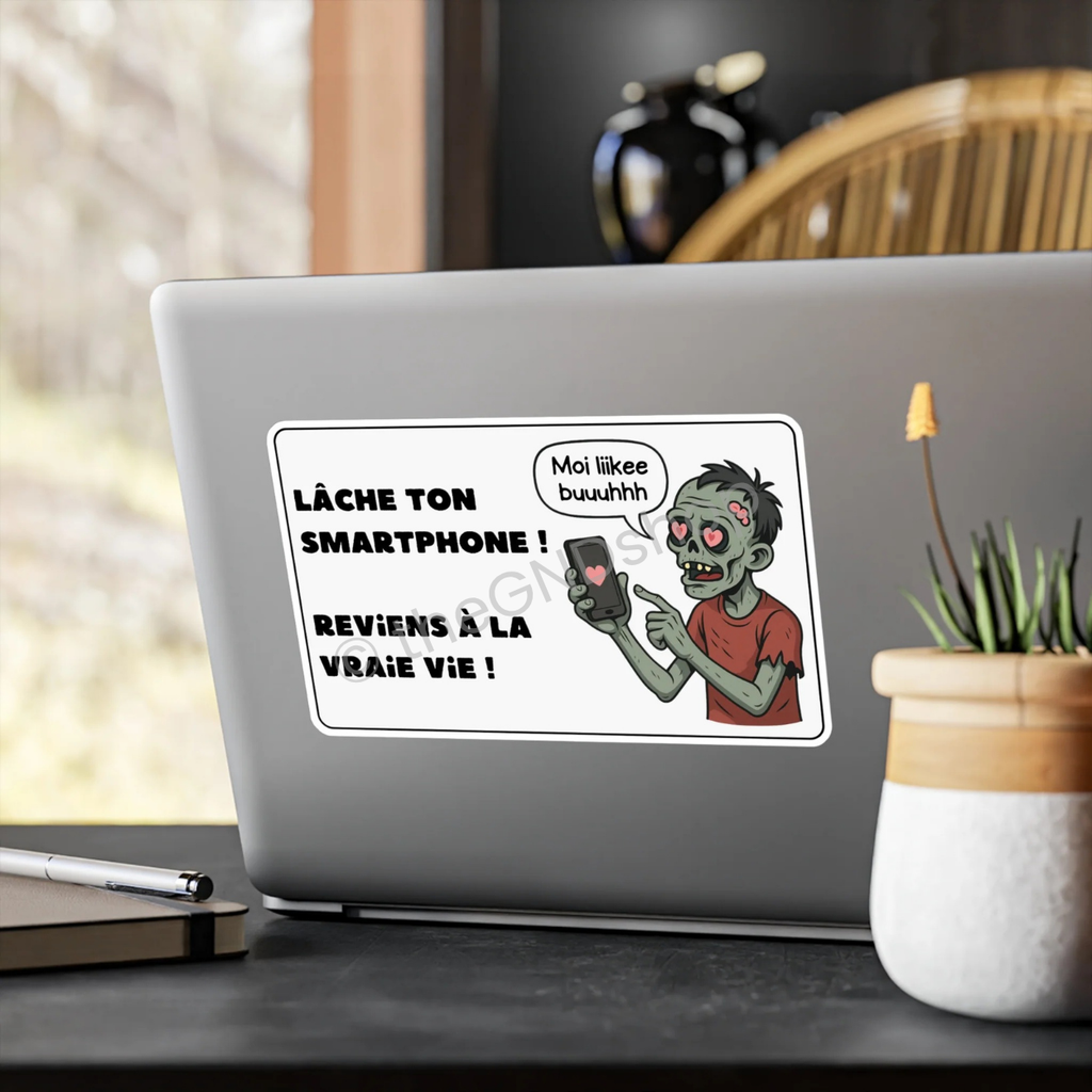 Sticker - Zombie - Lâche ton smartphone