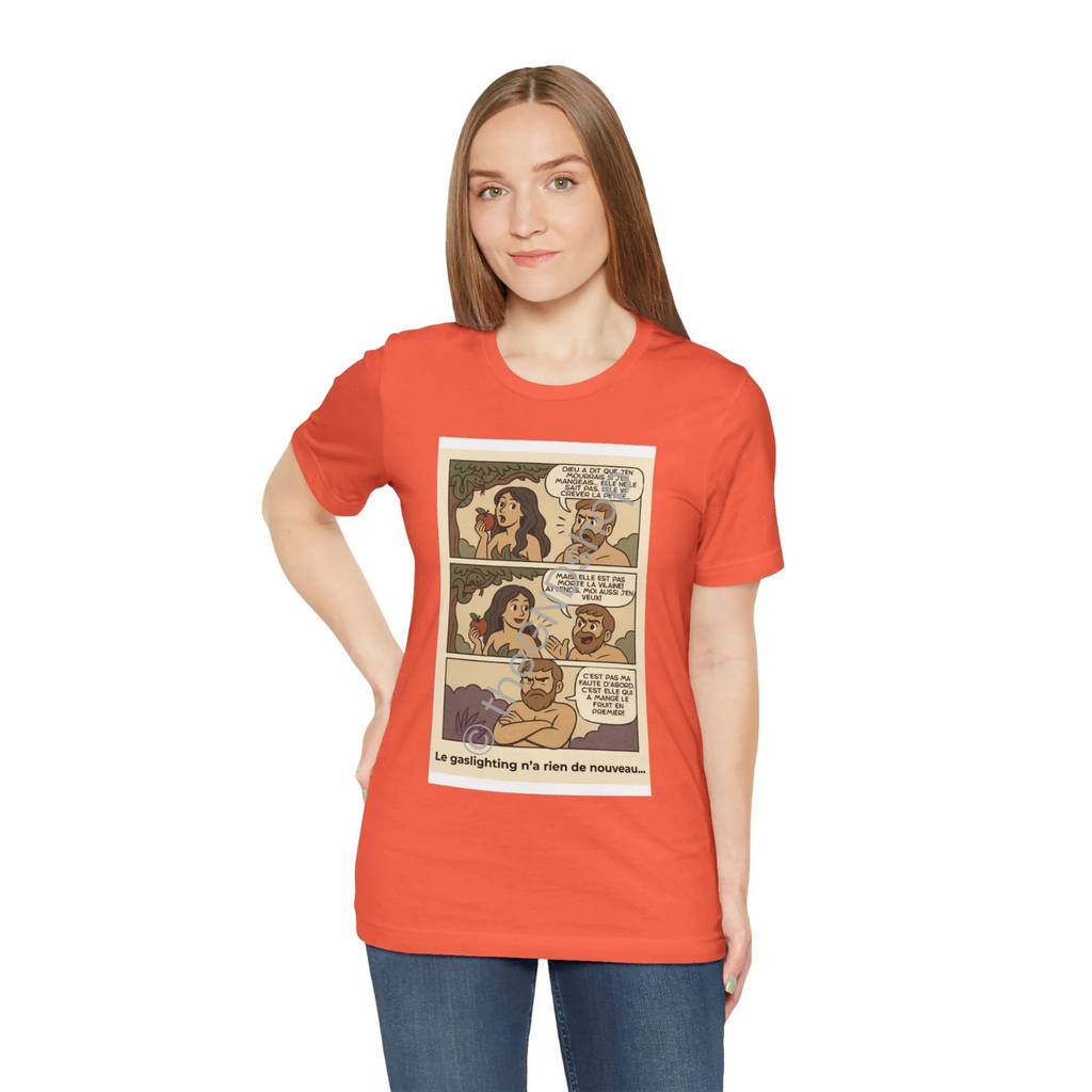 T-shirt Unisex - BD Rétro - Adam et Eve... Le gaslighting n'a rien de nouveau