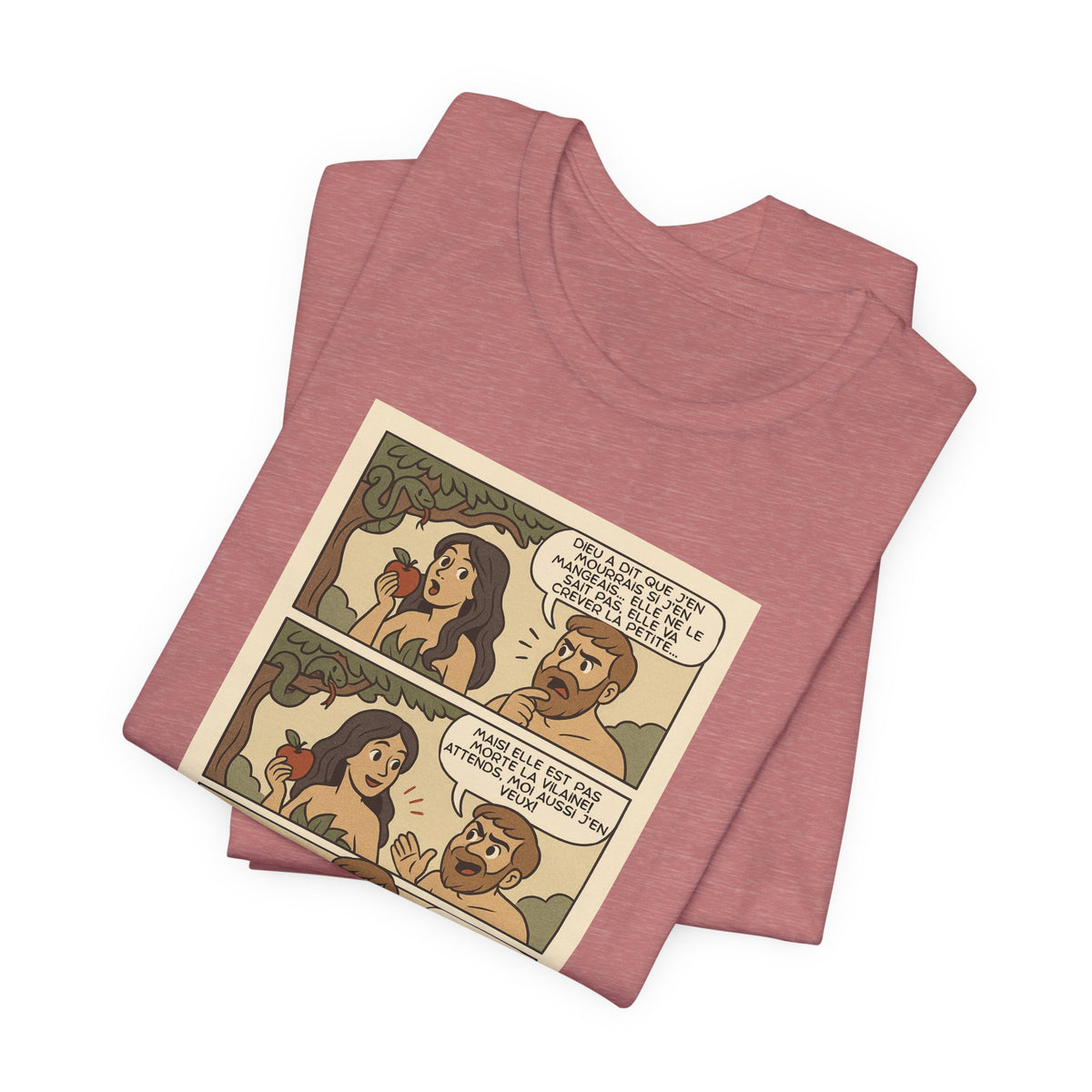 Unisex T-shirt - Retro Comics - Adam and Eve... Gaslighting is nothing new