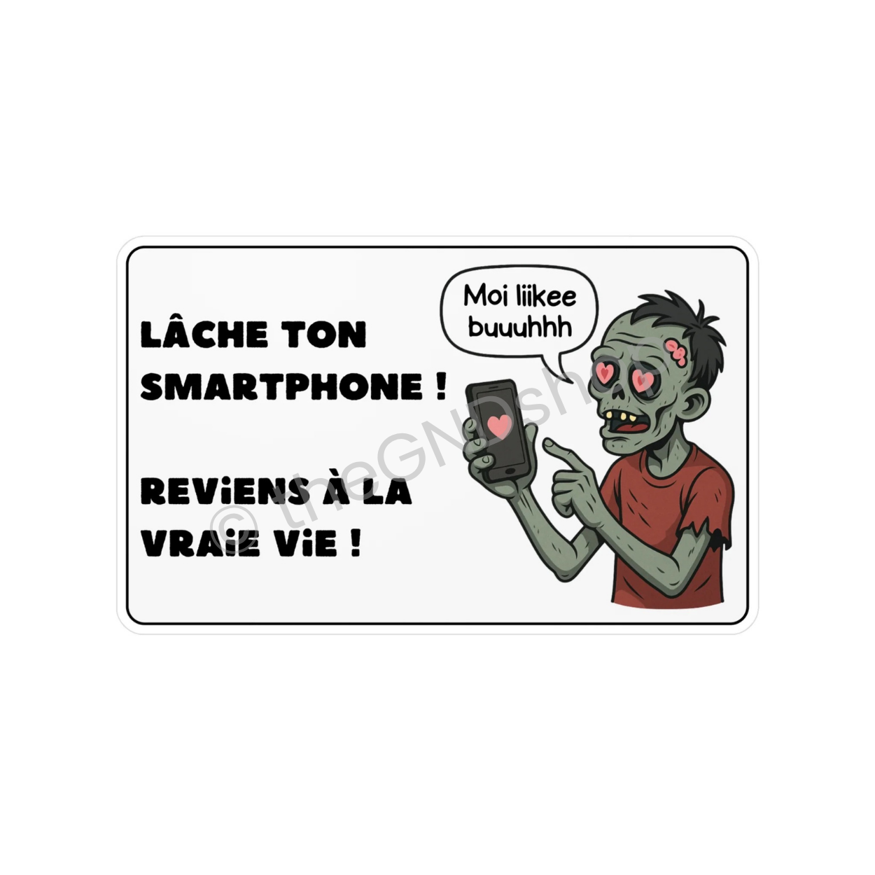 Sticker - Zombie - Lâche ton smartphone