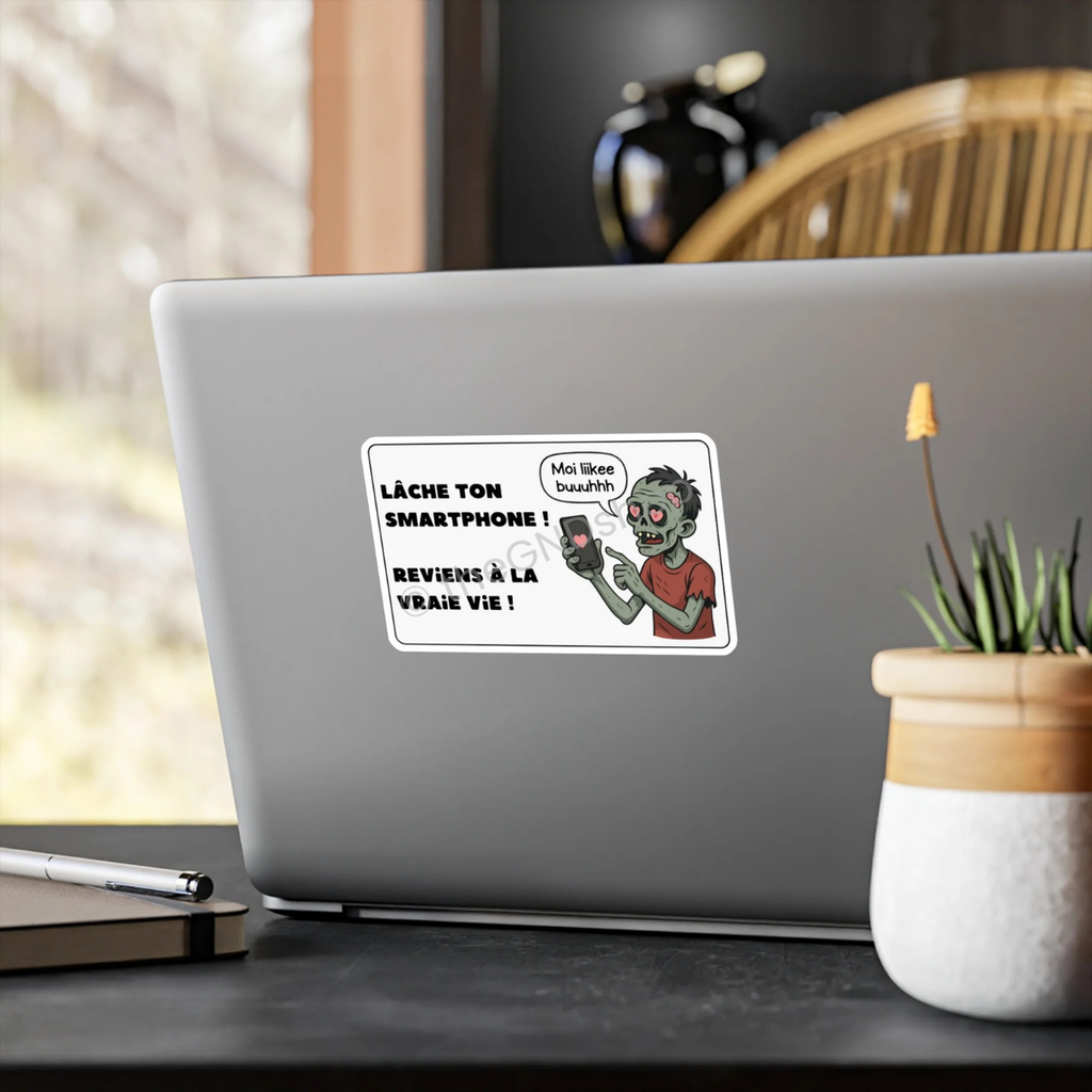 Sticker - Zombie - Lâche ton smartphone
