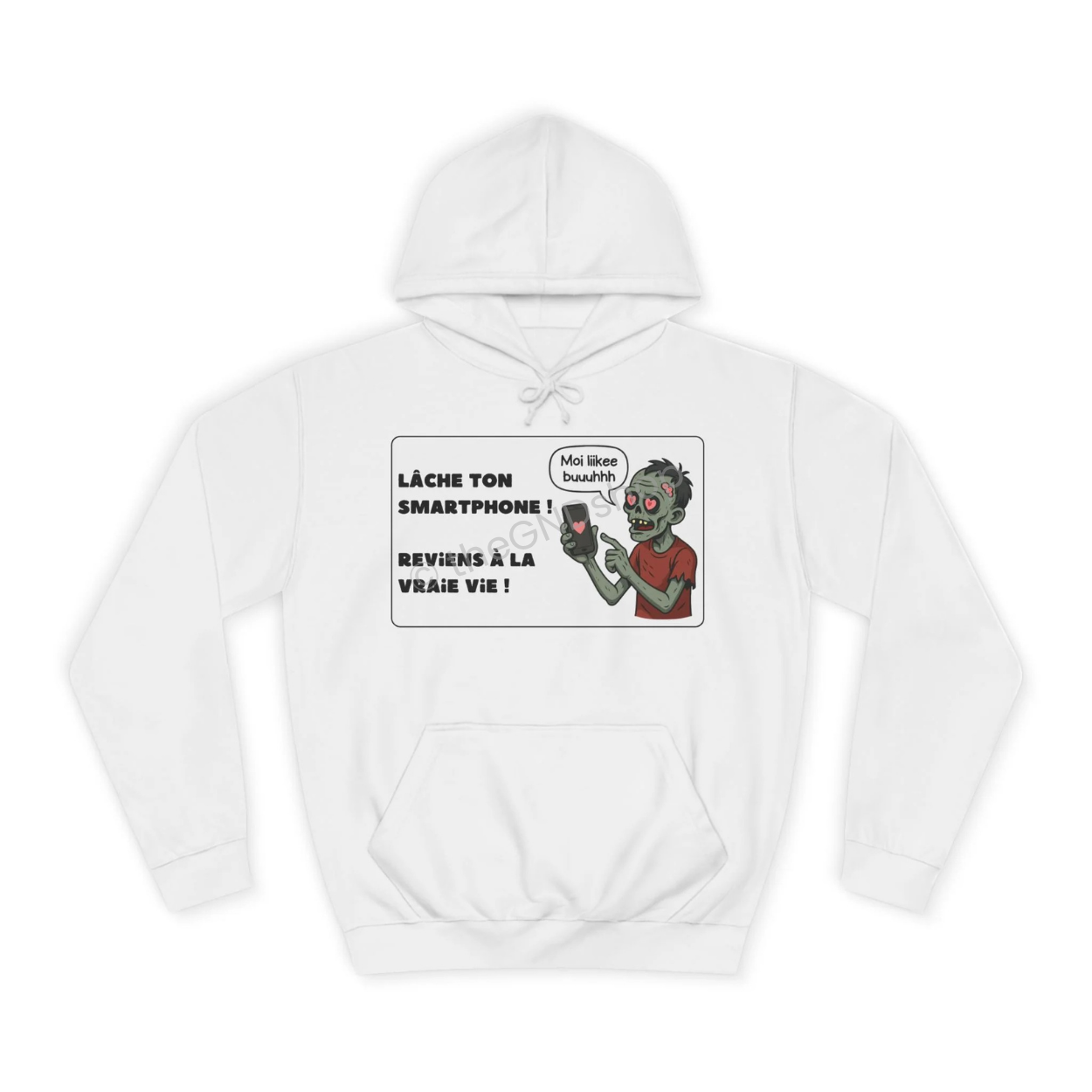 Unisex Hoodie - Zombie - Lâche ton smartphone