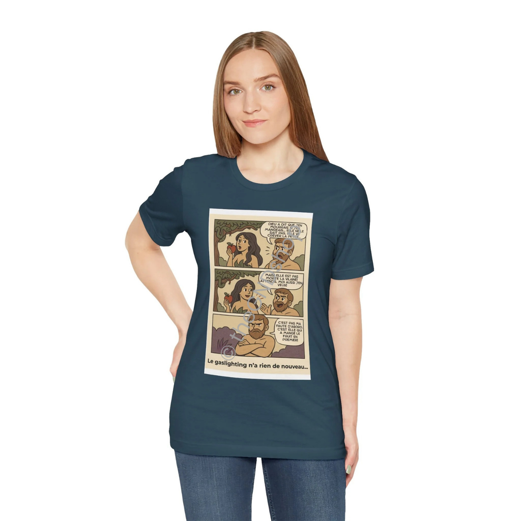 T-shirt Unisex - BD Rétro - Adam et Eve... Le gaslighting n'a rien de nouveau
